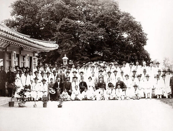 Korean and French group, Seoul, Korea, c. 1900
