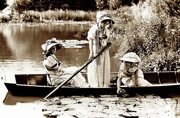 Ladies in a punt on a Summer's day