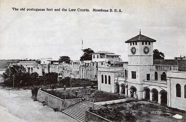 Law Courts and old fort, Mombasa, Kenya, East Africa