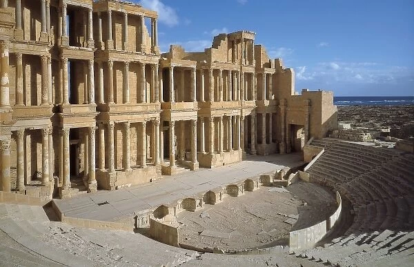 LIBYA. SIRTE BASIN. Sabratha. Roman theatre