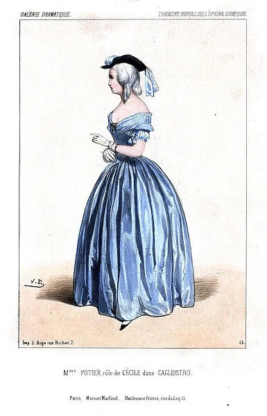 Madame Potier as Cecile in Cagliostro, 1844