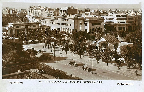 Main Post Office and Automobile Club, Casablanca, Morocco
