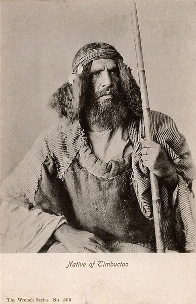 Mali - Timbuktu - A fine portrait of a local man with staff