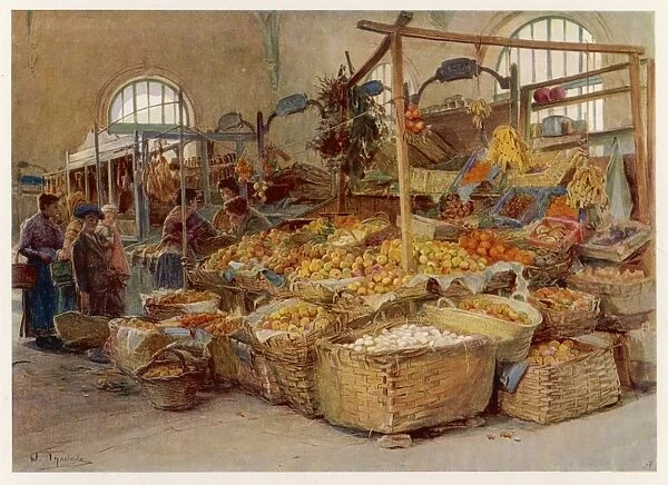 Market at Mentone  /  1906