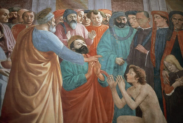 Masaccio (1401-1428). Resurrection of the Son of Theophilus