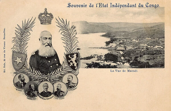 Matadi, Congo Free State - Leopold II and Colonial Officials