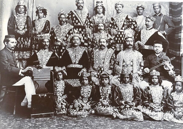 Members of a Parsee theatre company, India
