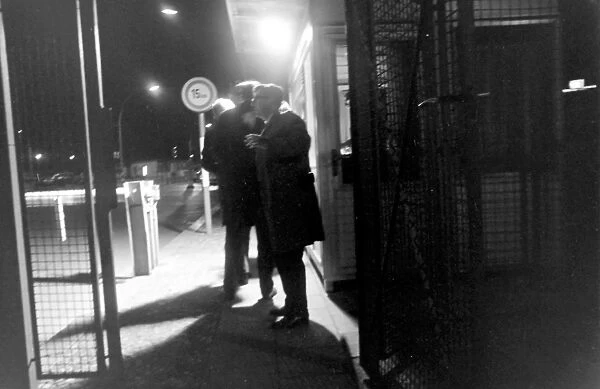 Men at a checkpoint, Berlin, Germany
