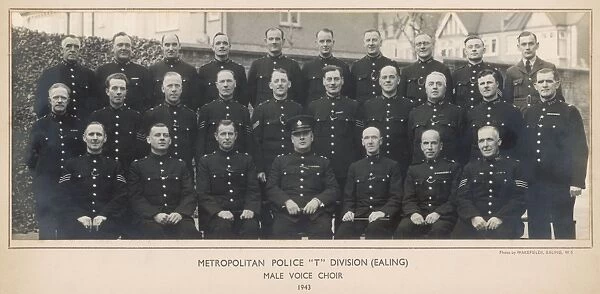 Met Police male voice choir, Ealing, London