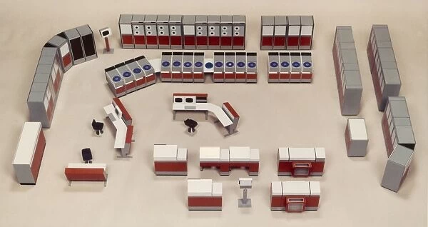 Model of a computer room layout