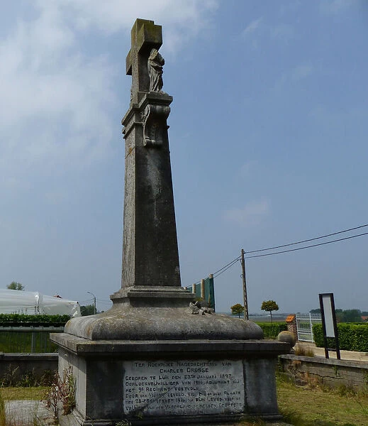Monument to Charles Dresse, 9th Belg Inf Regt, near Poelkape