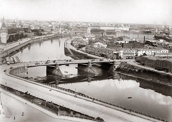Moskva river, Moscow, Russia circa 1890