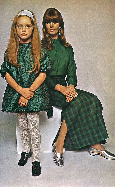 Mother and daughter party fashions, 1966