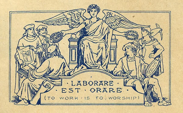 Motto frontispiece in a bound volume of The British Workman