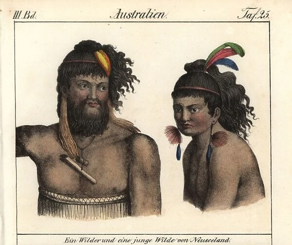 Native Maori men of New Zealand