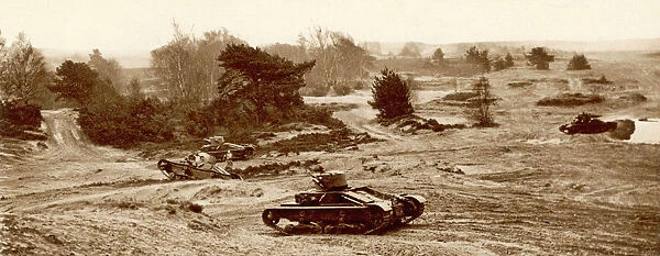 New type of light tank demonstrated at Aldershot
