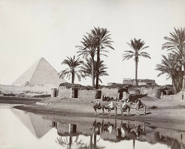 Nile village, Great Pyramid, Egypt