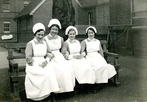 Nurses on bench