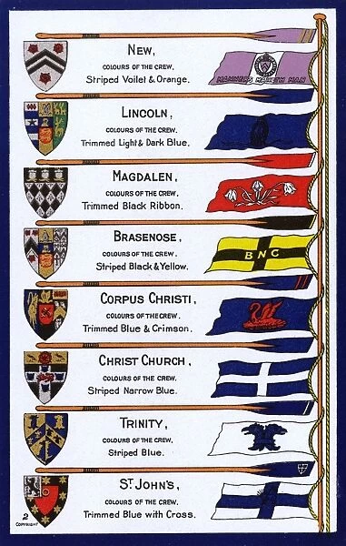 Oars, Flags and Arms of the Colleges of Oxford University