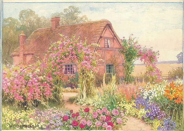 Old cottage and garden at Ashow, near Kenilworth