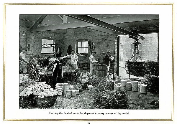 Packing the finished ware for shipment, Alfred Meakin