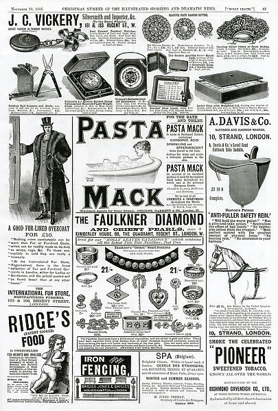 Page of Victorian adverts - November 1895