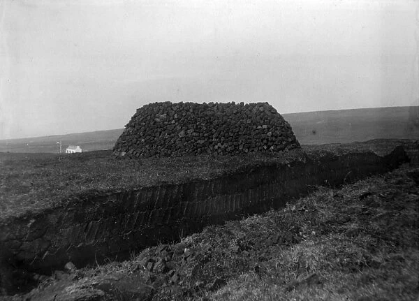 Peat stack, County Donegal, north-west Ireland