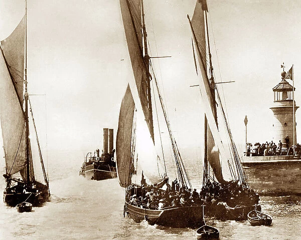 Pleasure boats, Ramsgate, early 1900s
