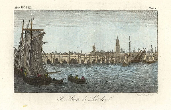 The port of London on the River Thames, early 19th century