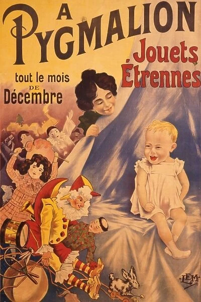 Poster advertising Pygmalion for babys first toys