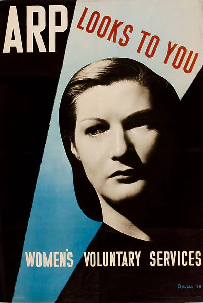 Poster, ARP Looks To You, Womens Voluntary Services, WW2