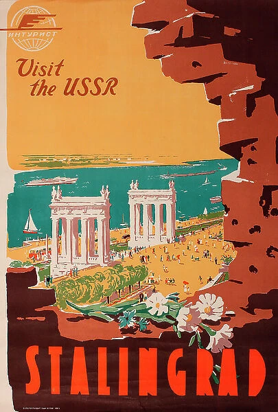 Poster, Visit the USSR, Stalingrad, via Intourist
