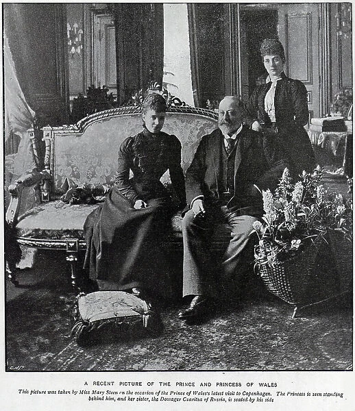 The Prince and Princess of Wales and Dowager of Russia