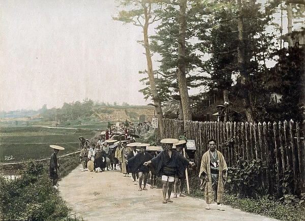 Procession, Japan, circa 1890