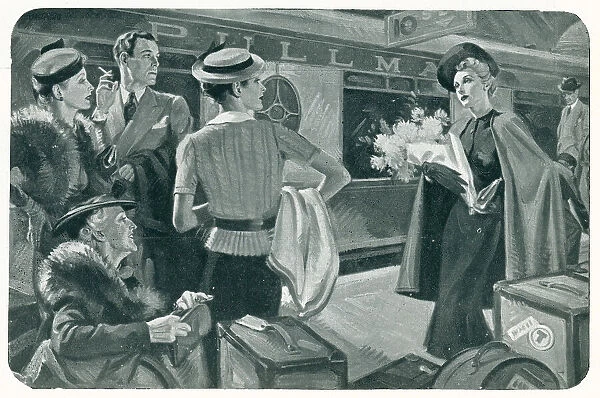 Pullman Train Illustration