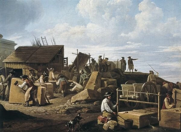 Quarry. French School (18th c. ). Oil on canvas