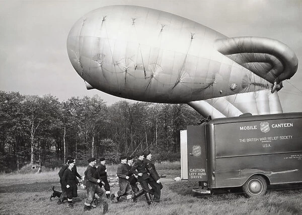 An RAF Barrage-Balloon Section of Soldiers Running for t?