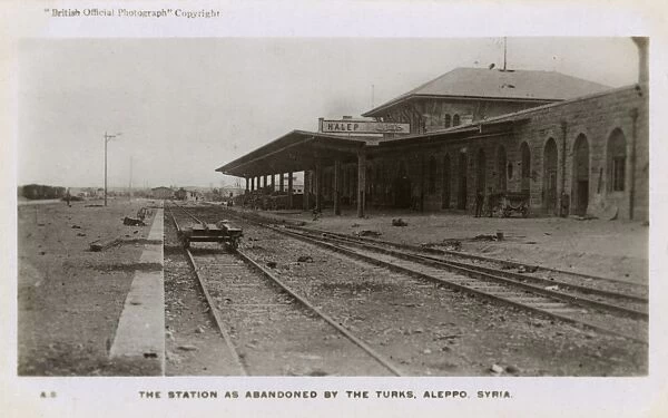 Railway Station as abandoned by the Turks - Aleppo, Syria