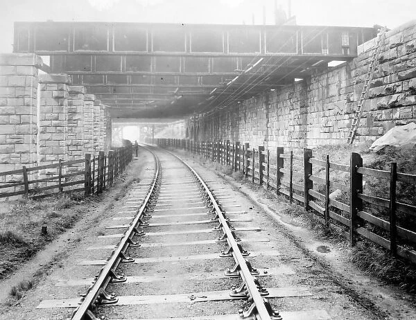 Railway track at Landore, near Swansea, South Wales