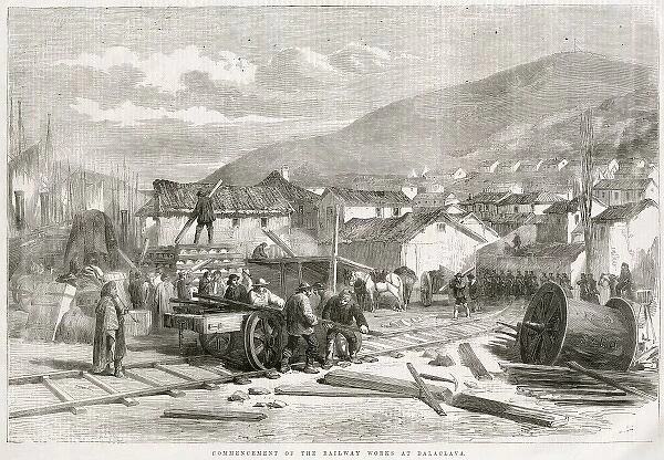 Railway works at Balaclava 1855