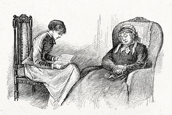 READING ALOUD FROM BOOK