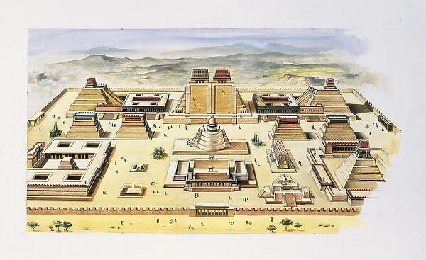 Reconstruction of the Templo Mayor complex in the