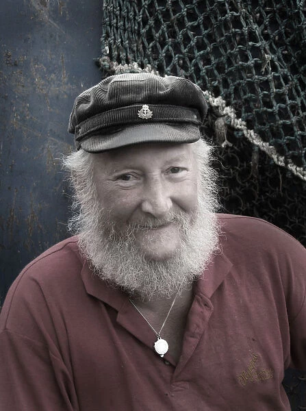 Retired sailor on the quayside at Kirkcudbright Harbour