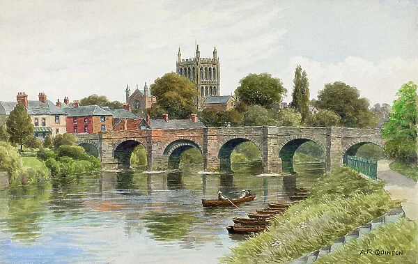 River and bridge, Hereford, Herefordshire