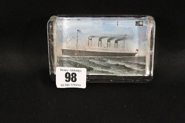 RMS Olympic - glass paperweight