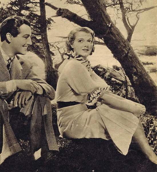 Robert Taylor and Janet Gaynor in Small Town Girl (1936)