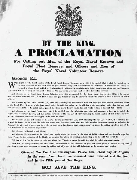 Royal Proclamation 1914