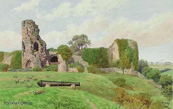 Ruins of Pevensey Castle, East Sussex