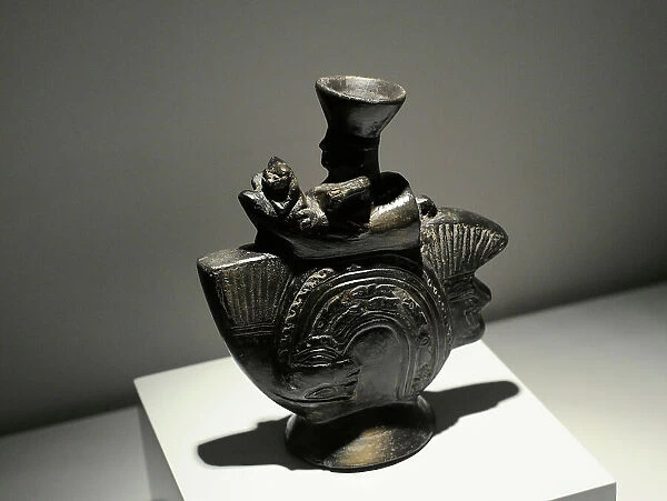 Sculptural vessel. Ceramic. Lambayeque culture or Sican