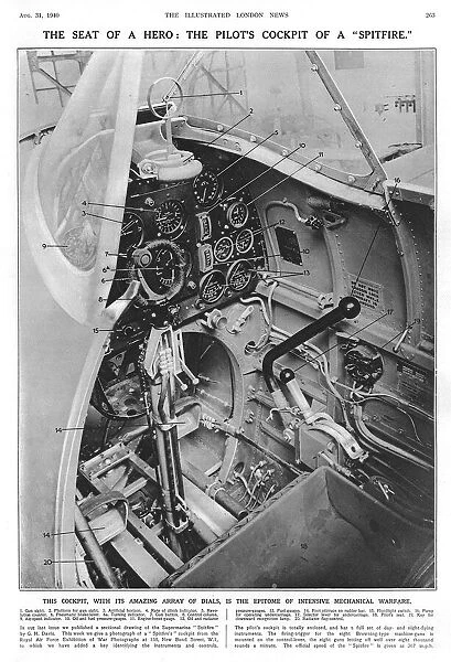 The seat of a hero: Spitfire pilots cockpit, 1940